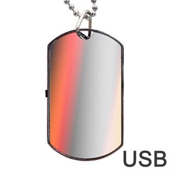 Digitally Created Abstract Colour Blur Background Dog Tag Usb Flash (one Side) by Nexatart