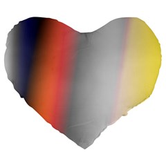 Digitally Created Abstract Colour Blur Background Large 19  Premium Heart Shape Cushions by Nexatart