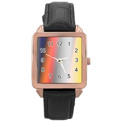 Digitally Created Abstract Colour Blur Background Rose Gold Leather Watch  by Nexatart