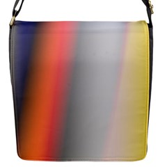 Digitally Created Abstract Colour Blur Background Flap Messenger Bag (s) by Nexatart