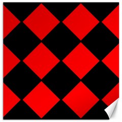 Red Black square Pattern Canvas 20  x 20  