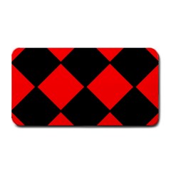 Red Black square Pattern Medium Bar Mats