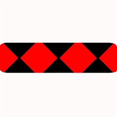 Red Black square Pattern Large Bar Mats