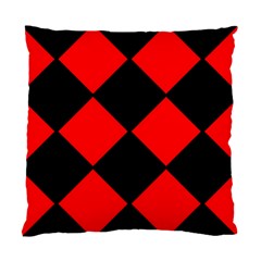 Red Black square Pattern Standard Cushion Case (Two Sides)