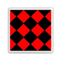 Red Black square Pattern Memory Card Reader (Square) 