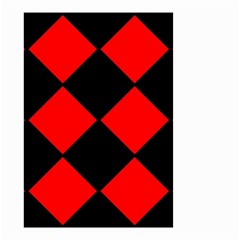 Red Black square Pattern Small Garden Flag (Two Sides)