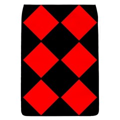 Red Black square Pattern Flap Covers (L) 