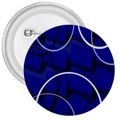 Blue Abstract Pattern Rings Abstract 3  Buttons by Nexatart