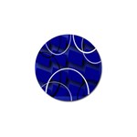 Blue Abstract Pattern Rings Abstract Golf Ball Marker Front