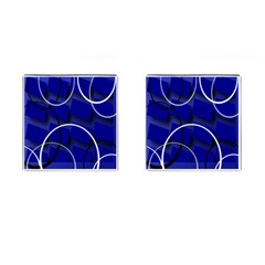 Blue Abstract Pattern Rings Abstract Cufflinks (square) by Nexatart