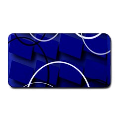 Blue Abstract Pattern Rings Abstract Medium Bar Mats by Nexatart