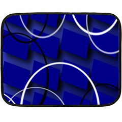 Blue Abstract Pattern Rings Abstract Double Sided Fleece Blanket (mini)  by Nexatart