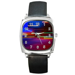 Abstract Background Pictures Square Metal Watch by Nexatart