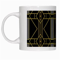 Simple Art Deco Style Art Pattern White Mugs by Nexatart