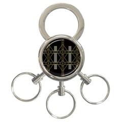 Simple Art Deco Style Art Pattern 3-ring Key Chains by Nexatart