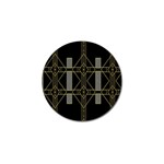 Simple Art Deco Style Art Pattern Golf Ball Marker Front