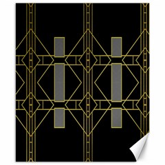 Simple Art Deco Style Art Pattern Canvas 8  X 10  by Nexatart