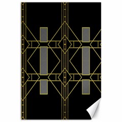 Simple Art Deco Style Art Pattern Canvas 12  X 18   by Nexatart