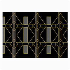 Simple Art Deco Style Art Pattern Large Glasses Cloth by Nexatart