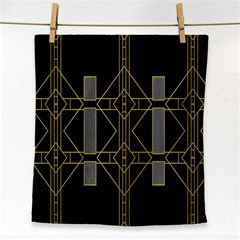 Simple Art Deco Style Art Pattern Face Towel by Nexatart