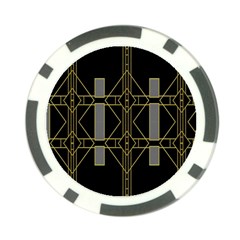 Simple Art Deco Style Art Pattern Poker Chip Card Guard (10 Pack) by Nexatart