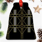 Simple Art Deco Style Art Pattern Bell Ornament (Two Sides) Front