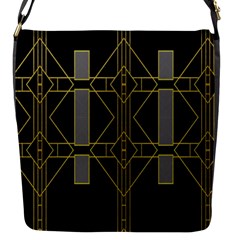 Simple Art Deco Style Art Pattern Flap Messenger Bag (s) by Nexatart