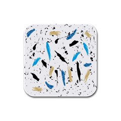 Abstract Image Image Of Multiple Colors Rubber Square Coaster (4 Pack)  by Nexatart