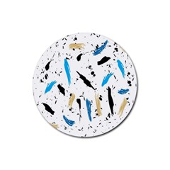 Abstract Image Image Of Multiple Colors Rubber Coaster (round)  by Nexatart