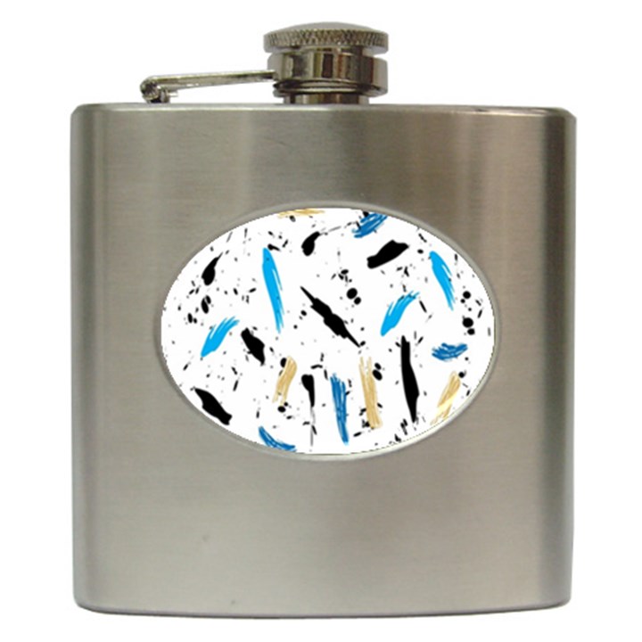 Abstract Image Image Of Multiple Colors Hip Flask (6 oz)