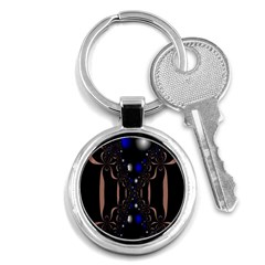 An Interesting Mix Of Blue And Other Colours Balls Key Chains (round)  by Nexatart