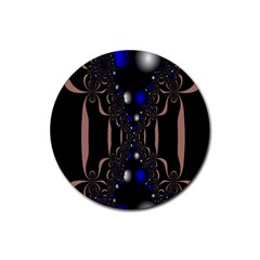 An Interesting Mix Of Blue And Other Colours Balls Rubber Round Coaster (4 Pack)  by Nexatart