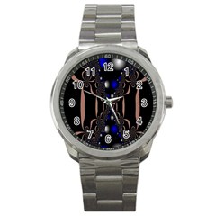 An Interesting Mix Of Blue And Other Colours Balls Sport Metal Watch by Nexatart