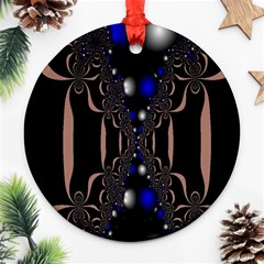 An Interesting Mix Of Blue And Other Colours Balls Round Ornament (two Sides) by Nexatart