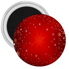 Red Holiday Background Red Abstract With Star 3  Magnets