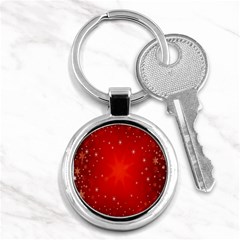 Red Holiday Background Red Abstract With Star Key Chains (round)  by Nexatart