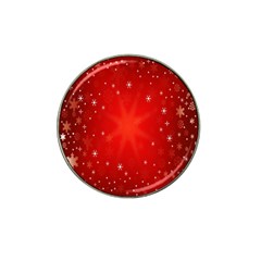 Red Holiday Background Red Abstract With Star Hat Clip Ball Marker (10 Pack) by Nexatart