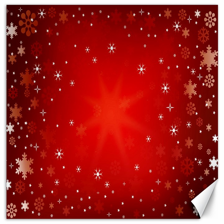 Red Holiday Background Red Abstract With Star Canvas 12  x 12  