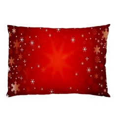 Red Holiday Background Red Abstract With Star Pillow Case by Nexatart