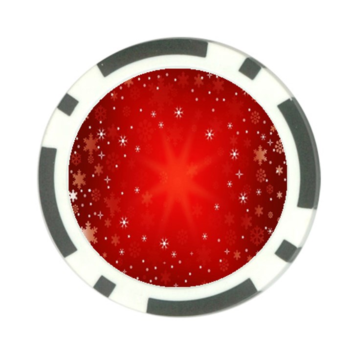 Red Holiday Background Red Abstract With Star Poker Chip Card Guard (10 pack)