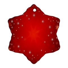 Red Holiday Background Red Abstract With Star Ornament (snowflake) by Nexatart