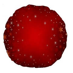 Red Holiday Background Red Abstract With Star Large 18  Premium Round Cushions by Nexatart