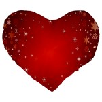 Red Holiday Background Red Abstract With Star Large 19  Premium Heart Shape Cushions Front