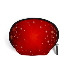 Red Holiday Background Red Abstract With Star Accessory Pouches (small)  by Nexatart