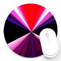 Red And Purple Triangles Abstract Pattern Background Round Mousepads by Nexatart