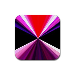 Red And Purple Triangles Abstract Pattern Background Rubber Coaster (square)  by Nexatart