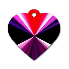 Red And Purple Triangles Abstract Pattern Background Dog Tag Heart (one Side) by Nexatart