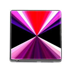 Red And Purple Triangles Abstract Pattern Background Memory Card Reader (square) by Nexatart