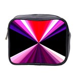 Red And Purple Triangles Abstract Pattern Background Mini Toiletries Bag 2-Side Front