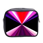 Red And Purple Triangles Abstract Pattern Background Mini Toiletries Bag 2-Side Back